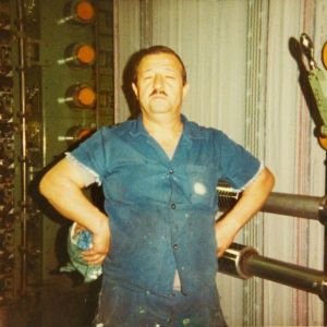 Beim Arbeiten, F.M. Hämmerle, Weberei Sägen
